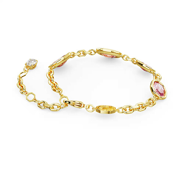 Modisches vergoldetes Armband mit rosa Kristallen Imber 5684537