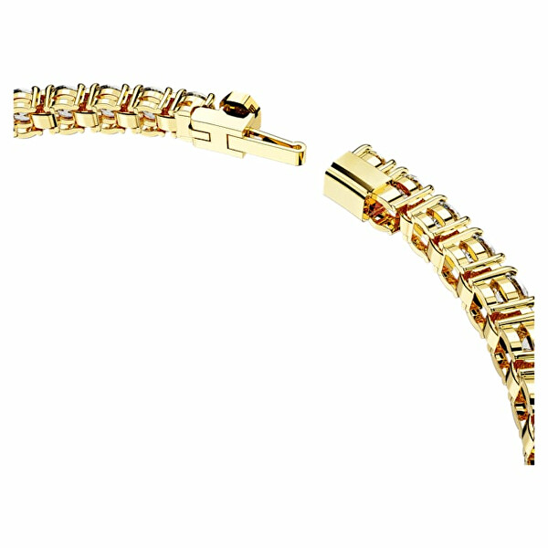 Zeitloses vergoldetes Armband mit Kristallen Matrix Tennis 5657662