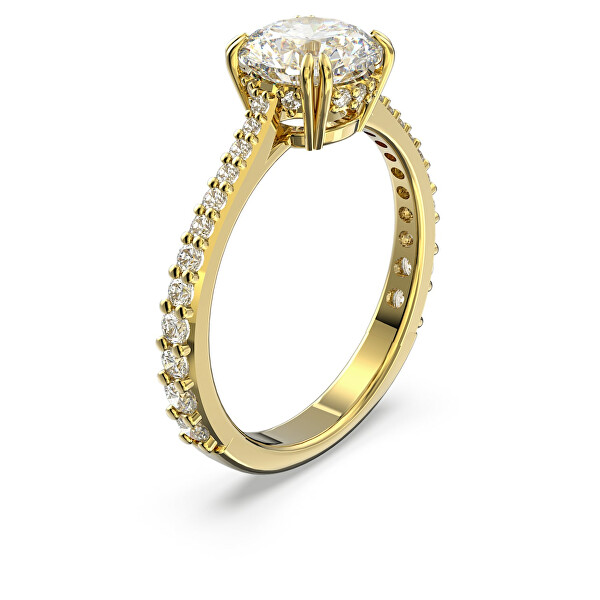Nádherný pozlátený prsteň s kryštálmi Constella 5642619