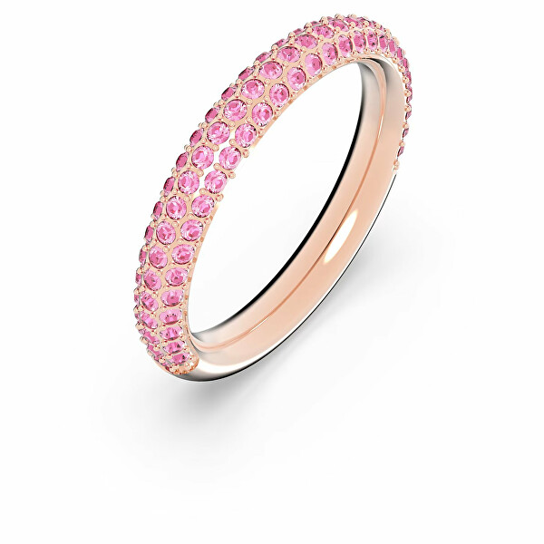 Frumos inel cu cristale roz Swarovski Stone 5642910