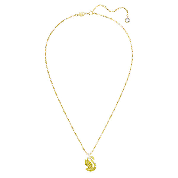 Colier delicat placat cu aur cu Lebădă Iconic Swan 5647553