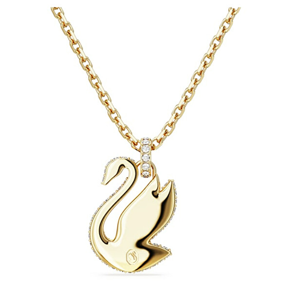 Něžný pozlacený náhrdelník s Labutí Iconic Swan 5647553