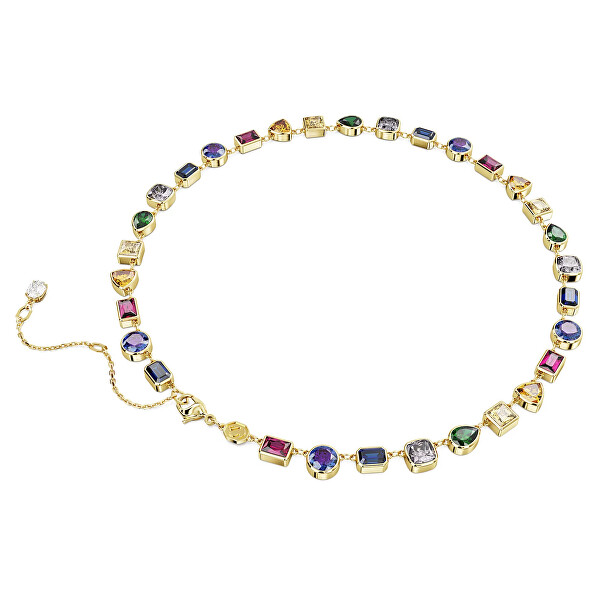 Pozlacený náhrdelník s barevnými krystaly Stilla 5662915