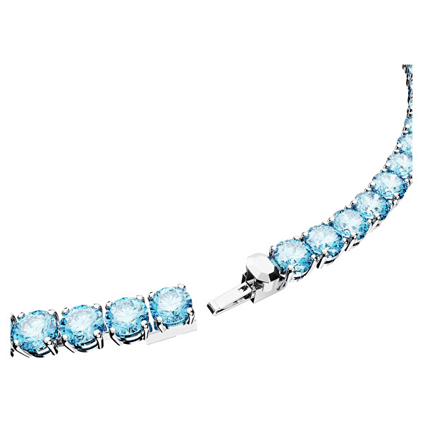 Oslnivý náhrdelník s modrými zirkónmi Matrix Tennis 5661187