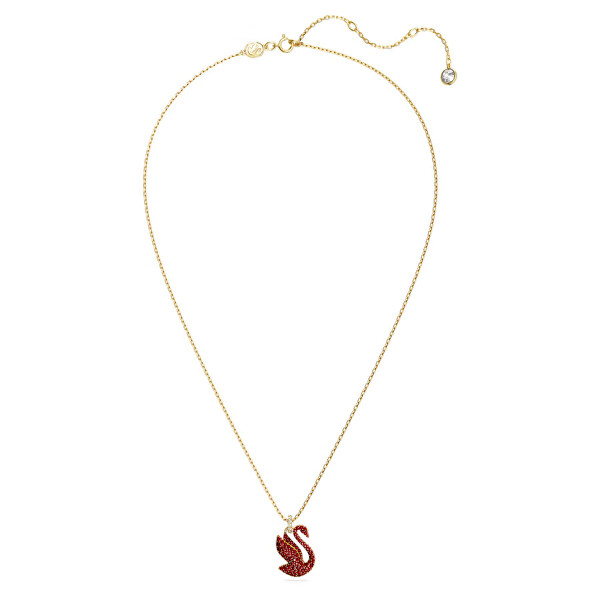 Oslnivý pozlacený náhrdelník s Labutí Iconic Swan 5647871