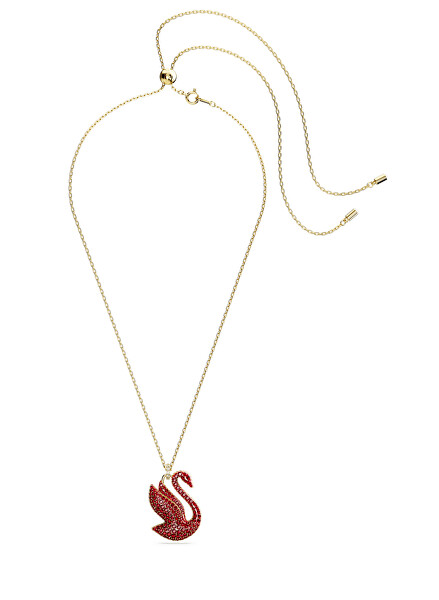 Oslnivý pozlacený náhrdelník s Labutí Iconic Swan 5649773
