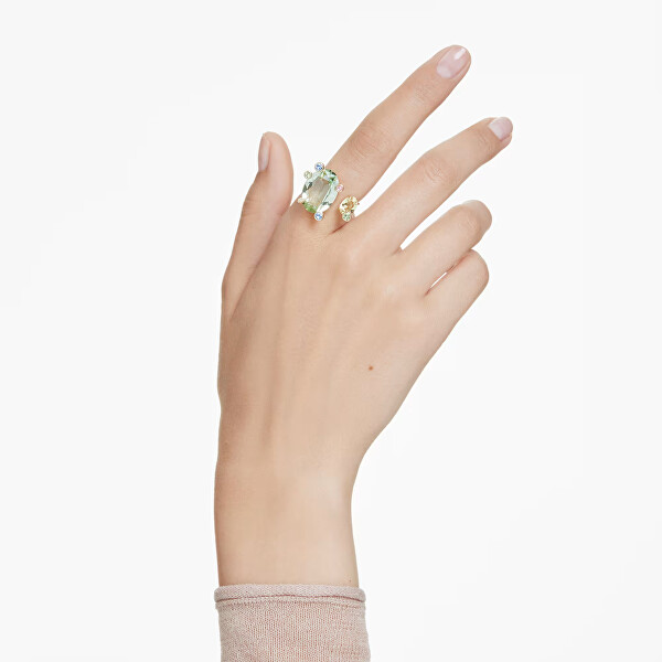 Otevřený prsten s barevnými Swarovski krystaly Gema 5721685