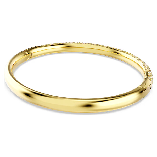 Pevný pozlacený náramek s křišťály Sublima 572333