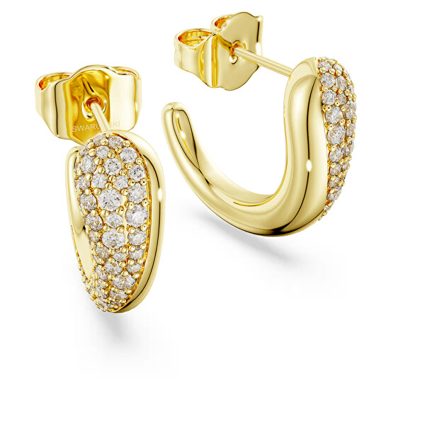 Pozlacené náušnice se Swarovski Zirconia Classica 5745020