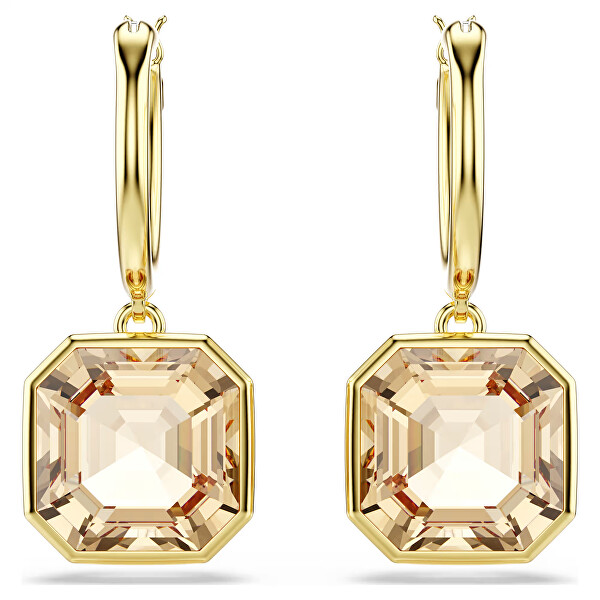 Elegantní pozlacené náušnice s hnědými krystaly Millenia 5731148
