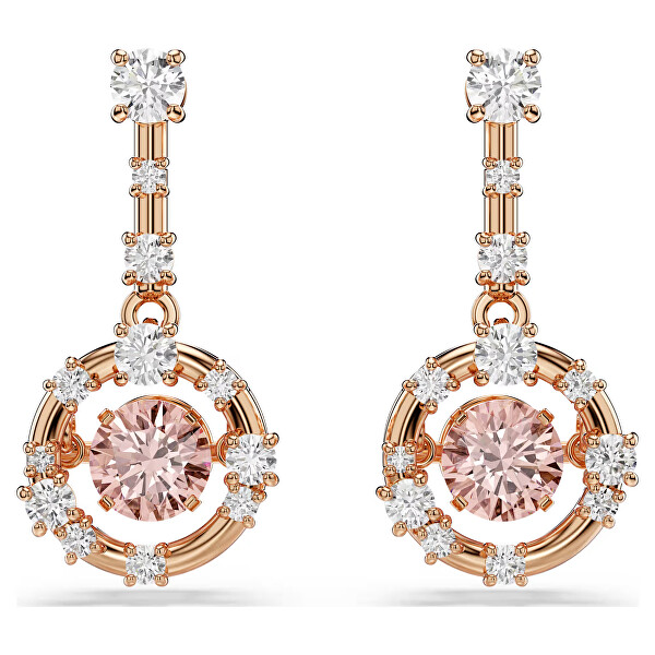 Pozlátené visiace náušnice so Swarovski zirkónmi Constella 5744239
