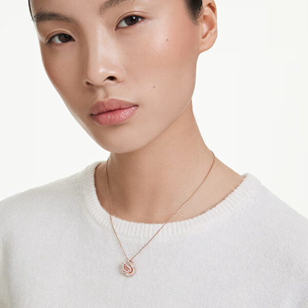 Pozlacený náhrdelník Labuť se Swarovski zirkony Swan 5732414