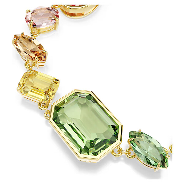 Brățară placată cu aur cu cristale colorate Swarovski Gema 5737453