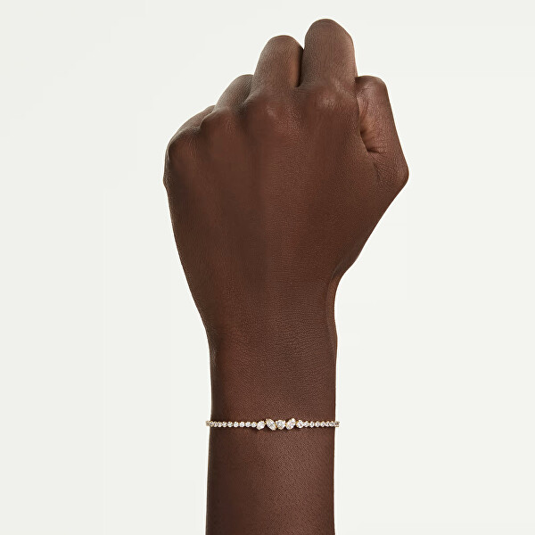 Pozlátený náramok s čírymi Swarovski Zirconia Mesmera 5747939