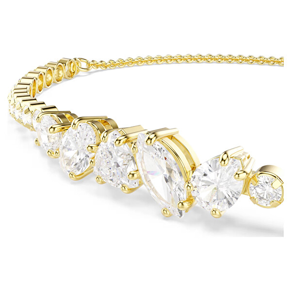 Pozlátený náramok s čírymi Swarovski Zirconia Mesmera 5747939