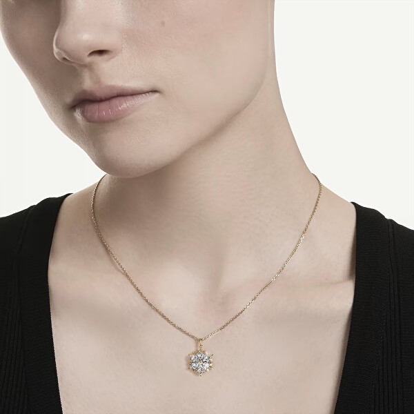 Pozlátený náhrdelník Snehová vločka Magic 5757788