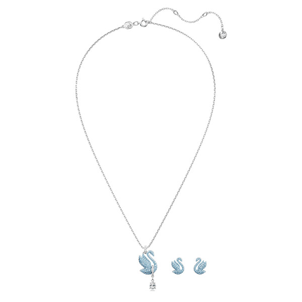 Pôvabná sada šperkov s kryštálmi Iconic Swan 5660597 (náušnice, náhrdelník)