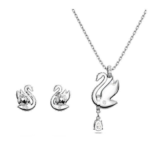 Půvabná sada šperků s krystaly Iconic Swan 5660597 (náušnice, náhrdelník)