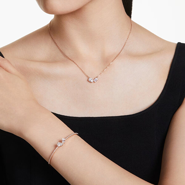 Pôvabná sada šperkov so zirkónmi Mesmera 5684779 (náramok, náhrdelník)