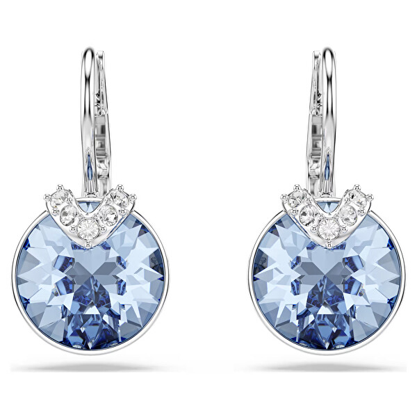 Půvabné náušnice s modrými Swarovski krystaly Bella 5734234