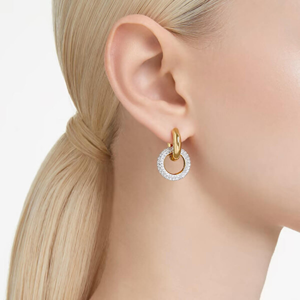 Affascinanti orecchini a cerchio placcati in oro Dextera 5668818
