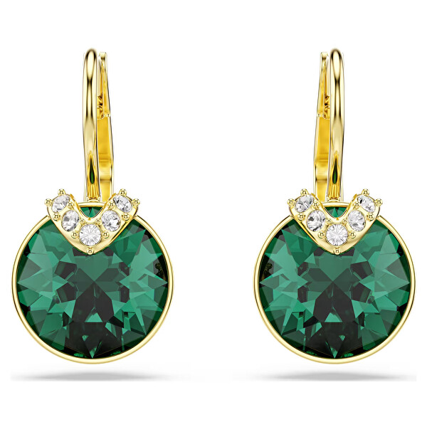 Stylové pozlacené náušnice se Swarovski krystaly Bella 5735389