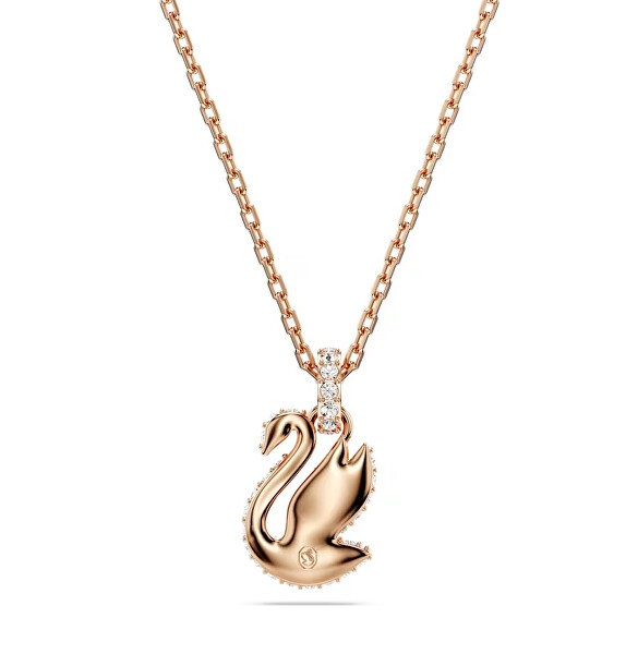 Affascinante collana in bronzo con cristalli Iconic Swan 5678046
