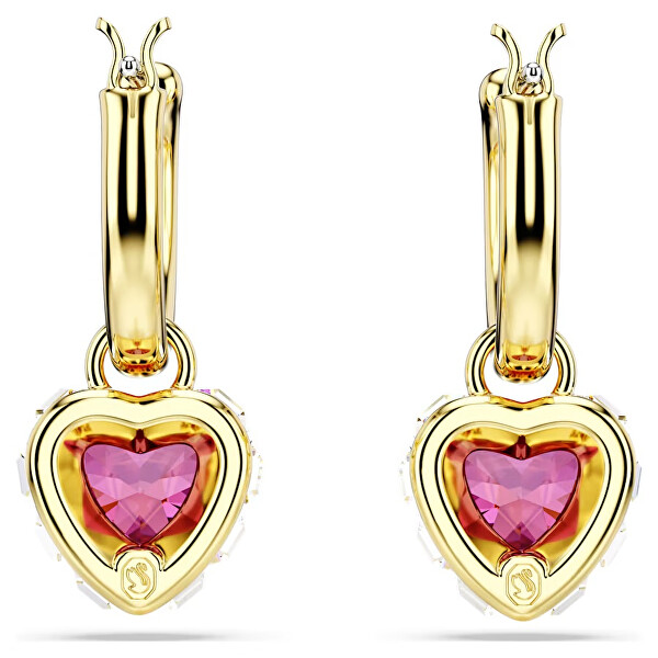 Romantische vergoldete Ohrringe 2 in 1 Herz Chroma 5684760