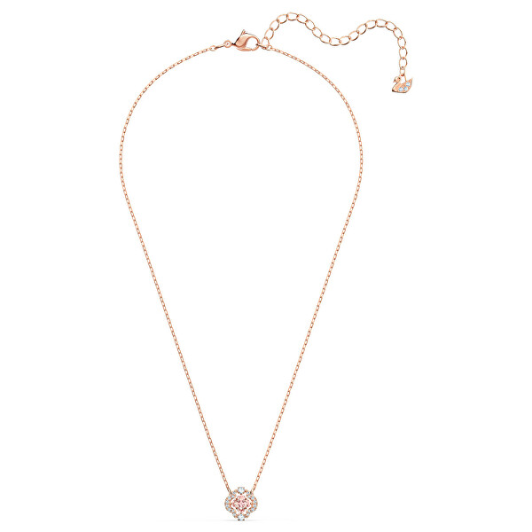 Sada růžově zlacených šperků s krystaly Sparkling Dance 5516488 (náhrdelník, náušnice)