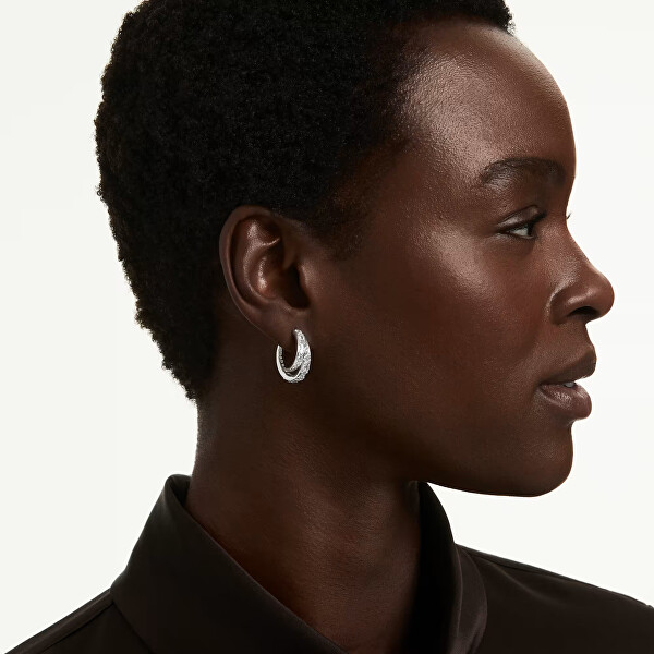 Stylové kruhové náušnice s zirkony Vienna 5749069