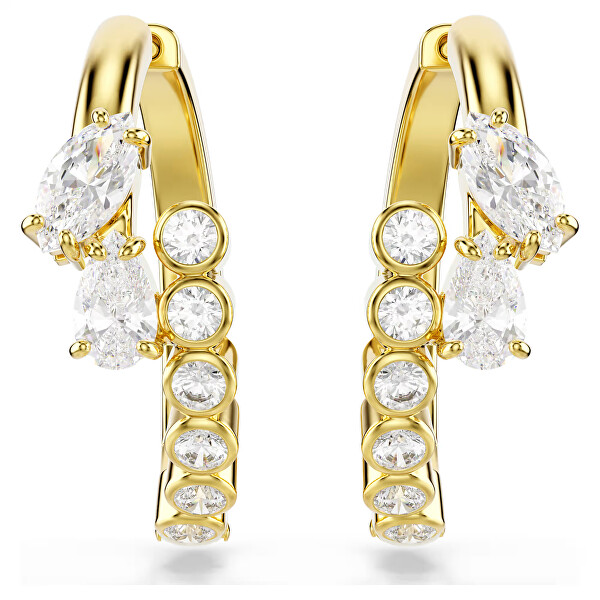 Moderné kruhové náušnice so Swarovski zirconia Mesmera 5761975