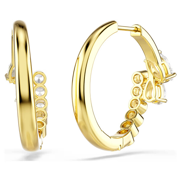 Moderné kruhové náušnice so Swarovski zirconia Mesmera 5761975