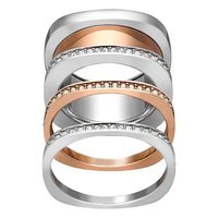 Stylový bicolor prsten s krystaly Vio 5152856