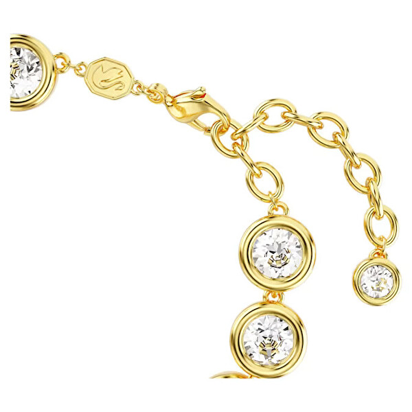 Stilvolles vergoldetes Armband mit klaren Kristallen Imber Tennis 5682586
