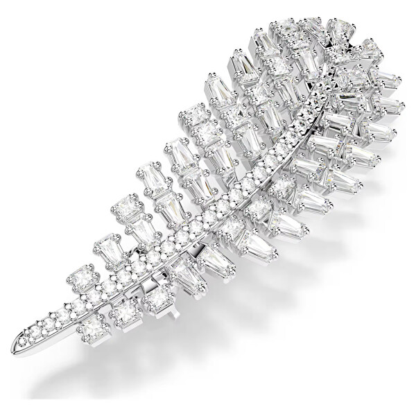 Broșă strălucitoare Pană cu zirconii Swarovski Vienna 5760564