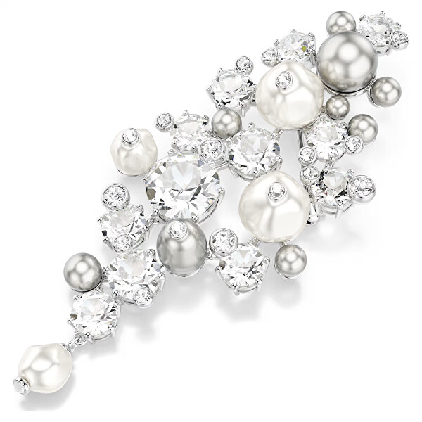Krásna brošňa s perlami a kryštálmi Swarovski Constella 5722516