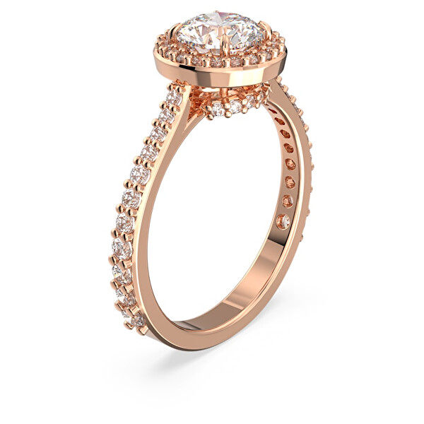 Třpytivý bronzový prsten s krystaly Constella 5642640