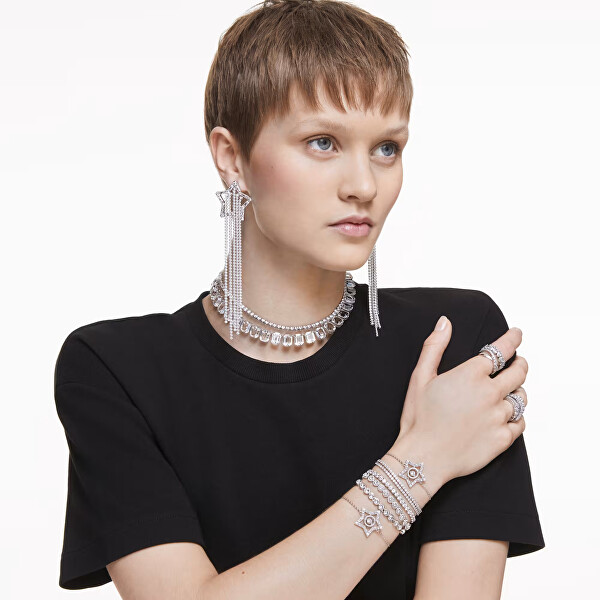 Třpytivý náramek s krystaly Swarovski Tennis Imber Emily 5734238