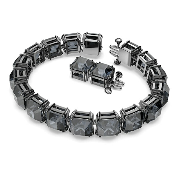 Glitzerndes Armband mit grauen Kristallen Millenia 5612682