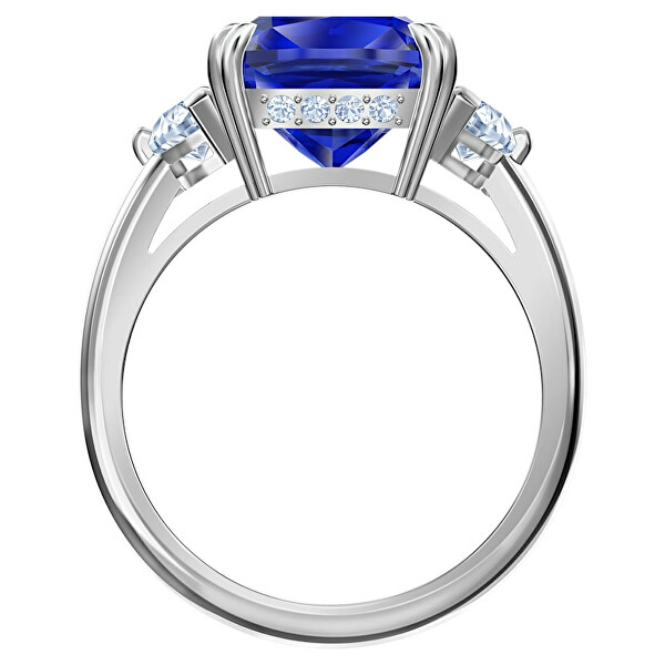 Csillogó gyűrű kék Swarovski kristállyal Attract Trilogy 5515710