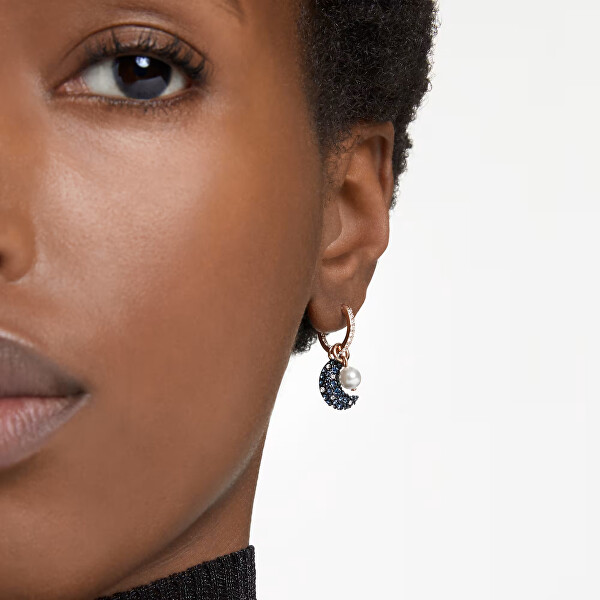 Visací asymetrické náušnice 2v1 Měsíc Sublima 5671569