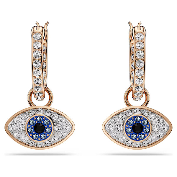 Visací pozlacené náušnice 2v1 Evil Eye Symbolica 5736982