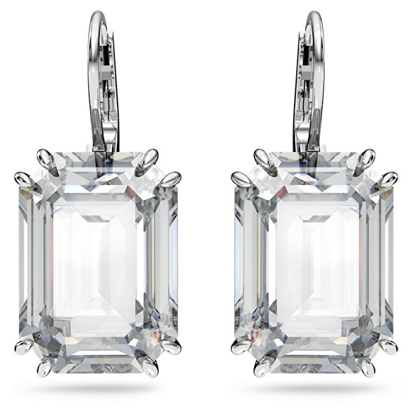 Markante hängende Ohrringe mit klaren Kristallen Millenia 5636569