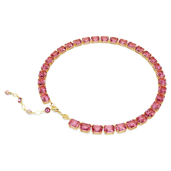 Markante Halskette mit rosa Kristallen Millenia 5683429