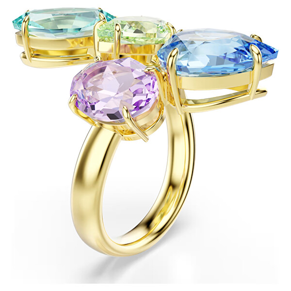 Výrazný prsteň s farebnými Swarovski kryštálmi Gema 5746907