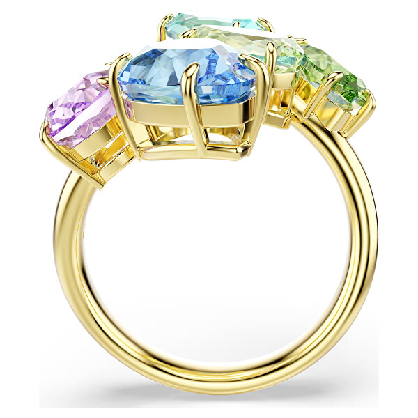 Výrazný prsteň s farebnými Swarovski kryštálmi Gema 5746907