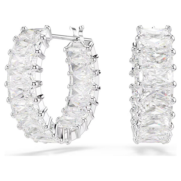 Blyštivé náušnice se Swarovski zirkony Matrix 5733397