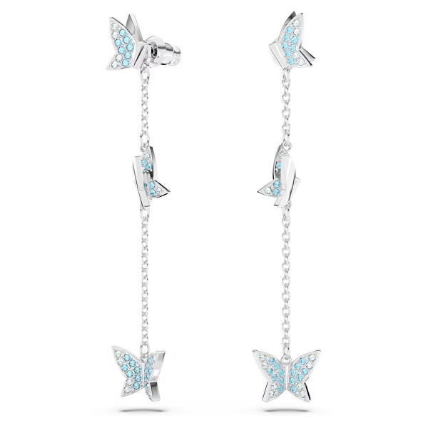 Simpatici orecchini a farfalla 2in1 con cristalli Lilia 5662182