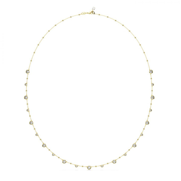 Dlouhý pozlacený náhrdelník s křišťály Imber 5680091