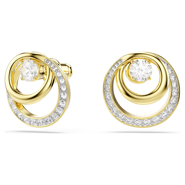 Elegantné pozlátené kôstky so zirkónmi Hyperbola 5740407